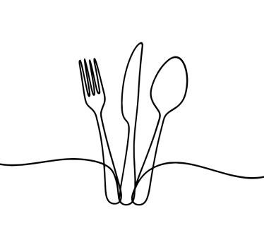 Estore de rolo para cozinha linhas elegantes de utensílios - TenStickers