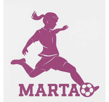 Estore de rolo infantil jogadora de futebol - TenStickers