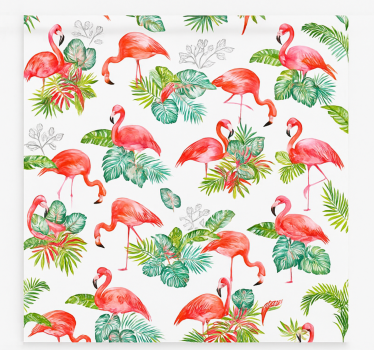 Estore de rolo para cozinha padrão tropical de flamingo - TenStickers