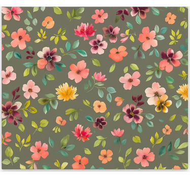 Estore de rolo para cozinha flores vibrantes em aquarela - TenStickers