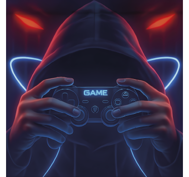 Estore de rolo frikis jogador neon com capuz - TenStickers