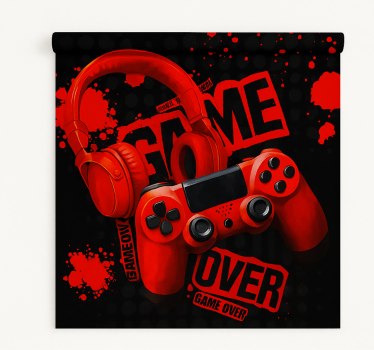 Estore de rolo frikis fim do jogo com fones de ouvido vermelhos - TenStickers