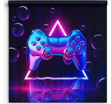 Estore de rolo frikis controlador de bolha de néon cromado - TenStickers