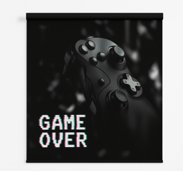 Estore de rolo frikis fim de jogo preto fosco - TenStickers