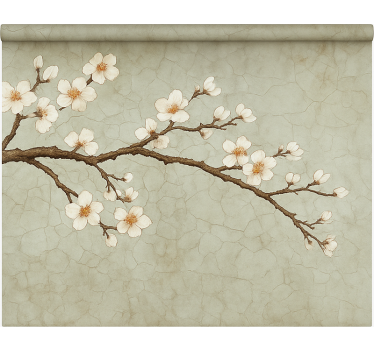 Estore de rolo sala de jantar árvore japonesa em flor - TenStickers