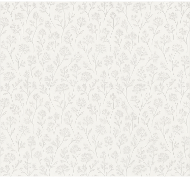 Estore de rolo sala de jantar arte floral cinza fina - TenStickers
