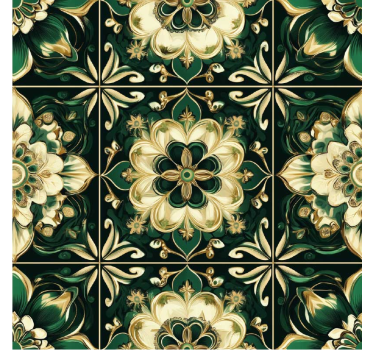 Estore de rolo para cozinha azulejos mosaico botânico - TenStickers