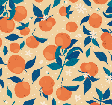Estore de rolo para cozinha flor de laranja - TenStickers
