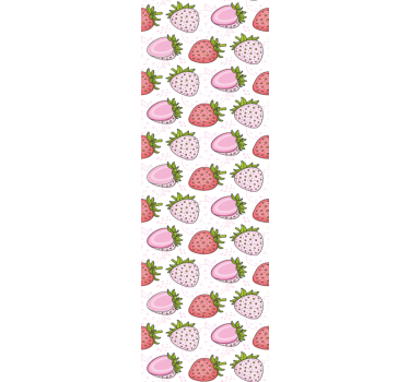 Estore de rolo para cozinha padrões de morango - TenStickers