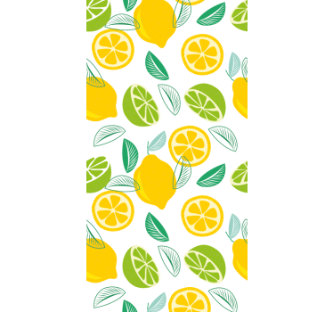 Estore de rolo para cozinha com estampa de cítricos - TenStickers