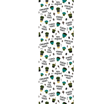 Estore de rolo para cozinha padrão de torrefação de café - TenStickers