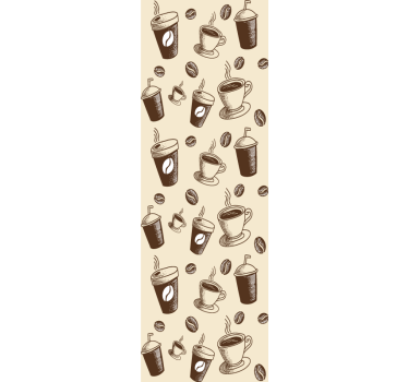 Estore de rolo para cozinha com design de café - TenStickers