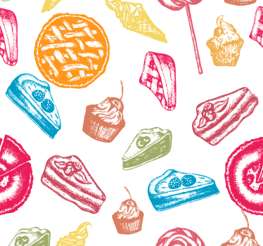 Estore de rolo para cozinha estampa doces deliciosos - TenStickers