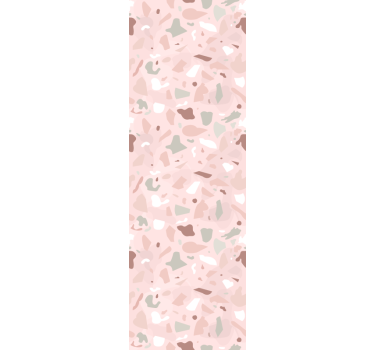 Estore de rolo para cozinha padrão terrazzo em tons rosa - TenStickers
