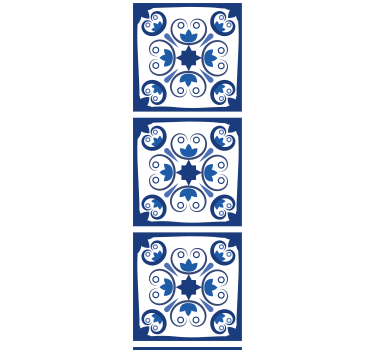 Estore de rolo para cozinha azulejo português azul típico - TenStickers