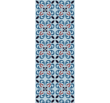 Estore de rolo para cozinha azulejo redondo azul bebê - TenStickers