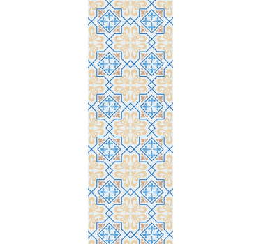 Estore de rolo para cozinha padrão azulejo azul - TenStickers