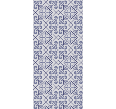 Estore de rolo para cozinha azulejo octogonal azul - TenStickers
