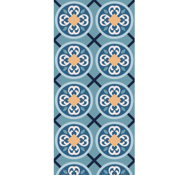 Estore de rolo para cozinha azulejo português azul-marinho - TenStickers