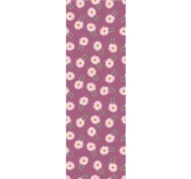 Estore de rolo para cozinha padrão de margaridas rosas - TenStickers