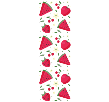 Estore de rolo para cozinha com padrão de frutas variadas - TenStickers