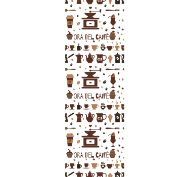 Estore de rolo para cozinha hora do café - TenStickers