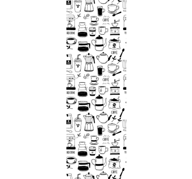 Estore de rolo para cozinha hora do café - TenStickers