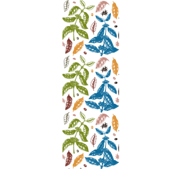 Estore de rolo para cozinha padrão colorido de café - TenStickers