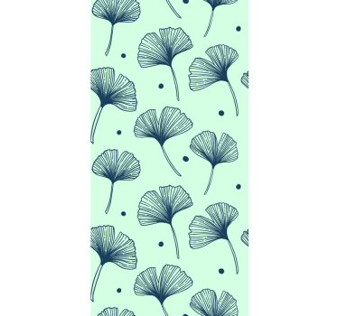 Estore de rolo para cozinha papel de parede floral azul - TenStickers