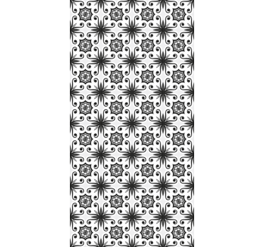 Estore de rolo para cozinha azulejo preto vintage - TenStickers