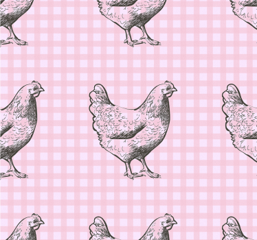 Estore de rolo para cozinha com decoração de galinhas - TenStickers