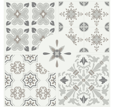Estore de rolo para cozinha azulejos mosaico cinza - TenStickers