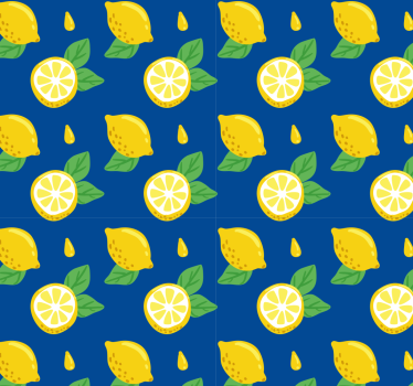 Estore de rolo para cozinha limões desenhados à mão - TenStickers
