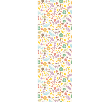 Estore de rolo para cozinha padrão de flores polonesas - TenStickers