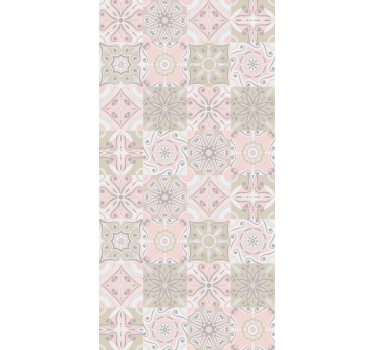Estore de rolo para cozinha azulejo rosa e cinza - TenStickers