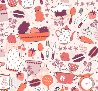 Estore de rolo para cozinha formato coração - TenStickers