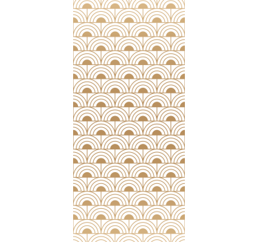 Estore de rolo sala de jantar padrão decorativo arco dourado - TenStickers