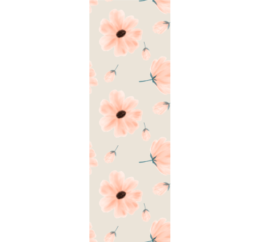 Estore de rolo sala de jantar grande flores aquarela bege - TenStickers