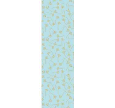 Estore de rolo sala de jantar plantas nórdicas azuis - TenStickers