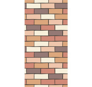 Estore de rolo sala de jantar padrão tijolo marrom vintage - TenStickers