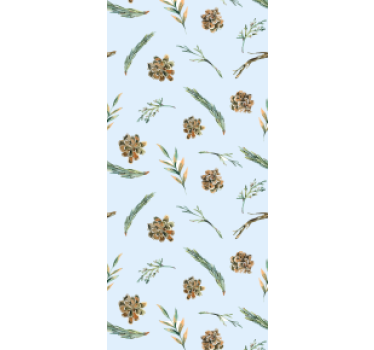 Estore de rolo sala de jantar aquarela floral azul - TenStickers