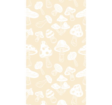Estore de rolo sala de jantar com design de cogumelos bege - TenStickers