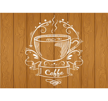 Estore de rolo para cozinha painéis de madeira café - TenStickers
