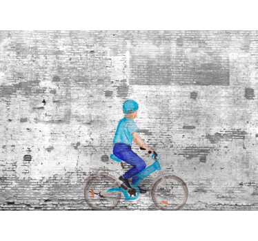 Estore de rolo para cozinha graffiti de crianças na bike - TenStickers