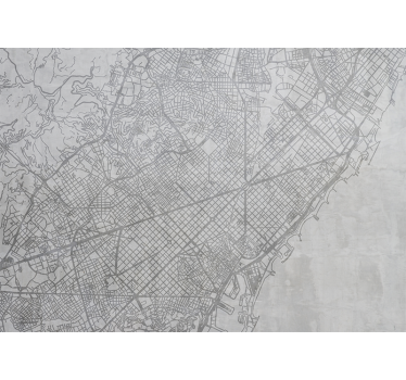 Estore de rolo para cozinha mapa da cidade de barcelona - TenStickers
