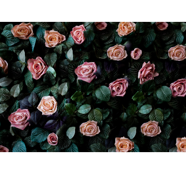 Estore de rolo para cozinha rosas corais pink - TenStickers
