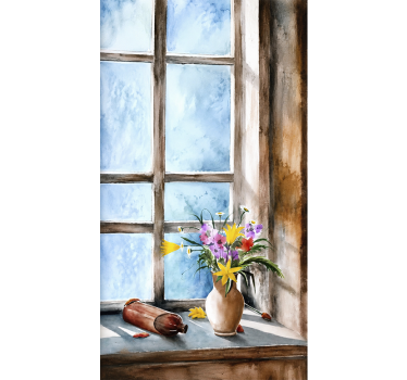 Estore de rolo para cozinha plantas vintage - TenStickers