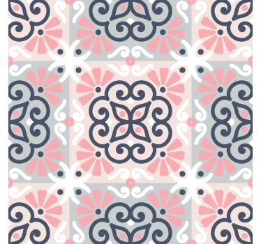 Estore de rolo para cozinha azulejo mandala - TenStickers