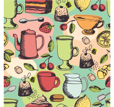 Estore de rolo para cozinha alimentos na cozinha - TenStickers