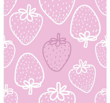 Estore de rolo para cozinha padrão de embalagem morango rosa - TenStickers